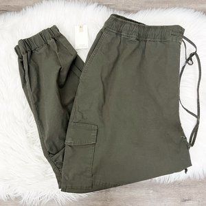 Good American Olive Army Green Good Cargo Jogger Pants Womens 5 2XL